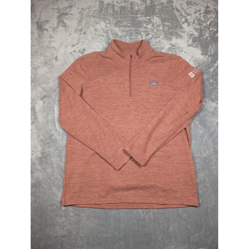 AFTCO Pullover Mens Large Red Quarter Zip RHA Wealth Fishing Performance Top